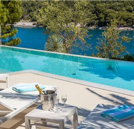 Luxury 6 Bedroom Brac Island Beach Front Villa With Heated Infinity Pool and lift near Sumartin sleeps 12